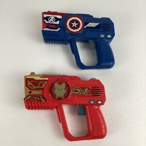Marvel Avengers Laser Tag Blaster Gun Set Captain America Iron Man Vibrations